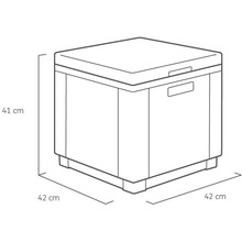 Стол-сундук KETER Ice Cube Grey (17194600)