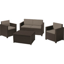 Набір садових меблів ALLIBERT Monaco set Brown (17200463599)