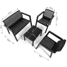 Набір садових меблів KETER Emily Patio set з подушками Graphite (17209816)
