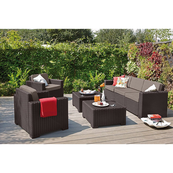 Набор мебели ALLIBERT California 3 seater Brown (17198931599) Нагрузка 110