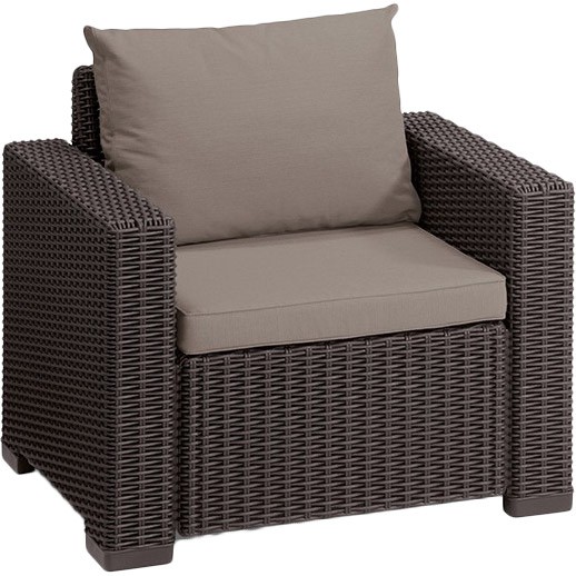 Набор мебели ALLIBERT California 3 seater Brown (17198931599) Материал каркаса пластик