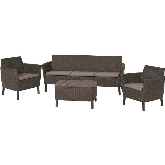 Набор мебели ALLIBERT Salemo 3 seater set Brown (17205990)