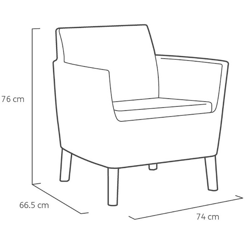 Покупка Набір меблів ALLIBERT Salemo 3 seater set Grey (17205990)