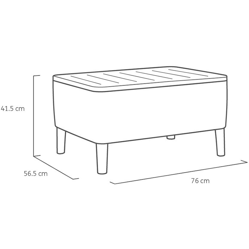 Зображення Набір меблів ALLIBERT Salemo 3 seater set Grey (17205990)