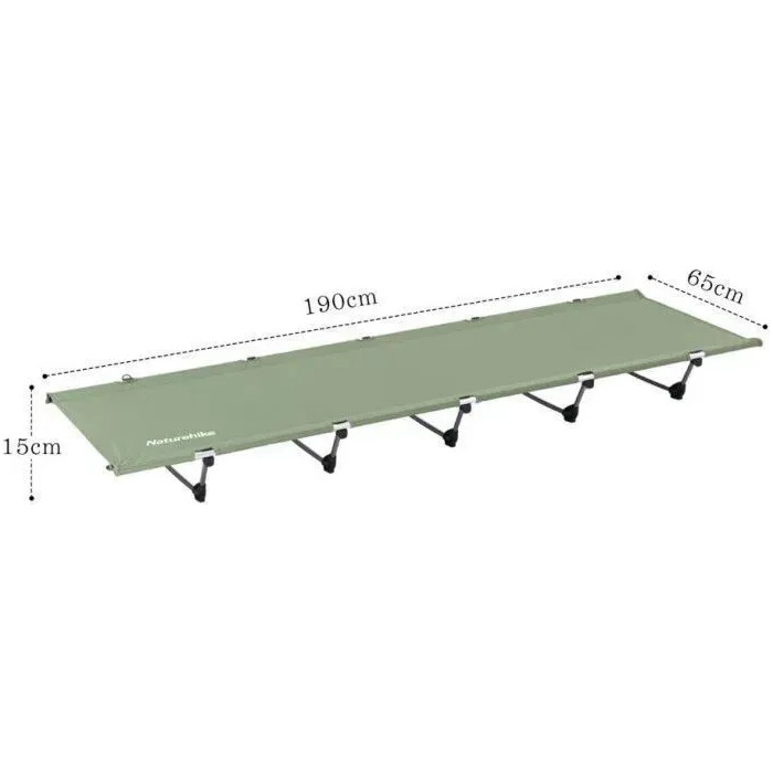 Ліжко розкладне NATUREHIKE NH20JJ001 Army Green (6927595798119) Навантаження 150