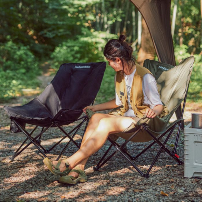 Стілець складно NATUREHIKE CNK2450JJ020 Black (6927595799444) Навантаження 120