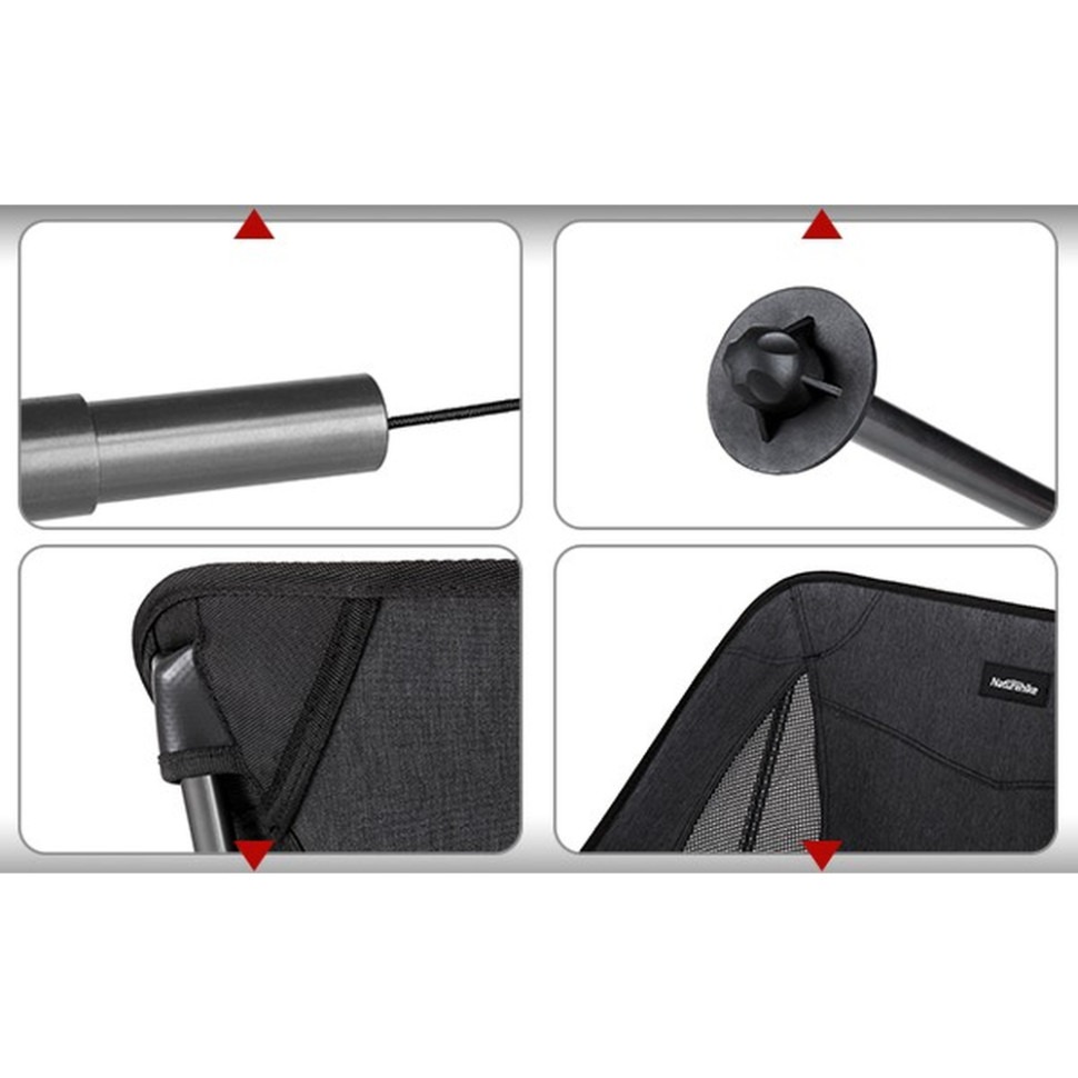 Стул складной NATUREHIKE Stellaluna L04 black (CNK2450JJ015) Материал каркаса алюминий