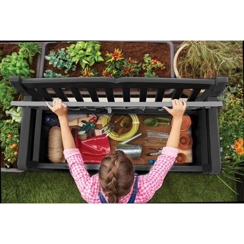 Крамниця-скринька KETER EDEN BENCH 265 л Grey Матеріал каркасу пластик