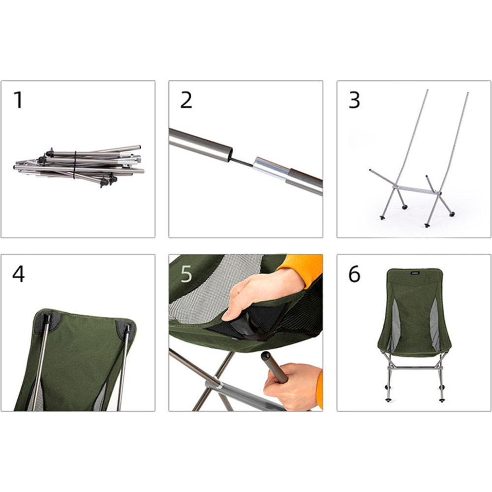 Внешний вид Стул NATUREHIKE YL06 Green (NH18Y060-Z)