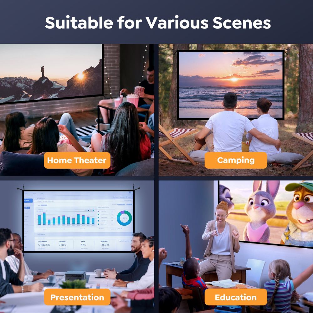 Проекційний екран YABER 100" (Yaber-100Inch-SCREEN) Зовнішній вигляд Проекційний екран YABER 100" (Yaber-100Inch-SCREEN)