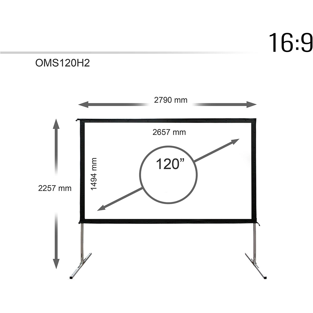 Зовнішній вигляд Проекційний екран ELITE SCREENS 120" 16:9 (OMS120H2)