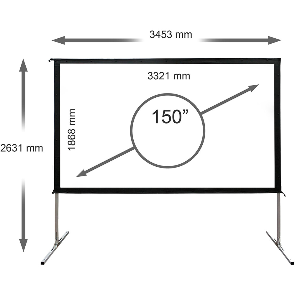 Проекційний екран ELITE SCREENS 150" 16:9 (OMS150H2) Розмір 332 x 187 см