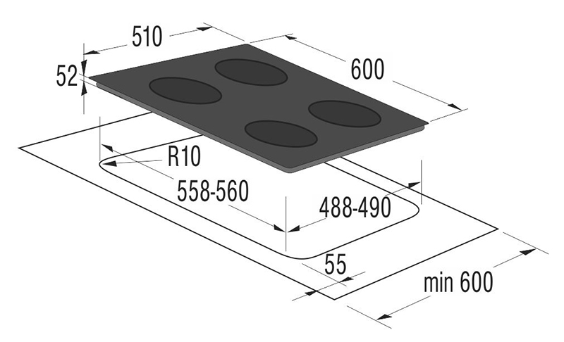 Варочная поверхность GORENJE IT 612 SY2W (SIVK6B1TL) Тип поверхности индукционная