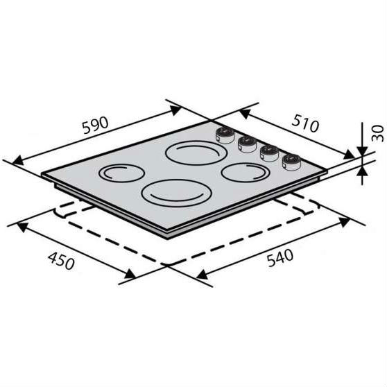 Фото Варильна поверхня Ventolux HE604 (INOX) 1