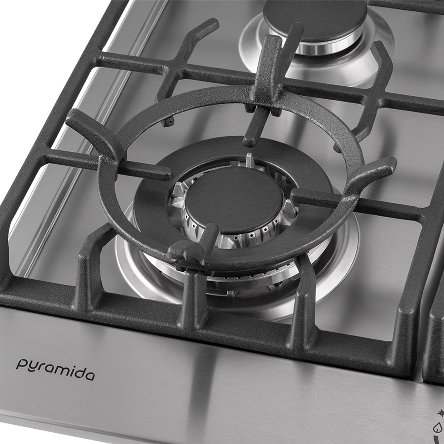 Варочная поверхность PYRAMIDA PFX 643 INOX LUXE Газовые конфорки 4