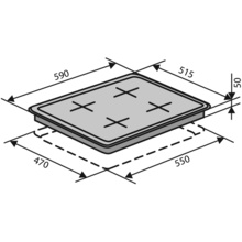 Варильна поверхня VENTOLUX HSF640-T3G CEST (BK)