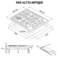 Варочная поверхность PERFELLI HGG 61724 IV ANTIQUE