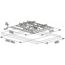 Варочная поверхность FRANKE Smart FHLM 604 4G GF E (106.0263.748)