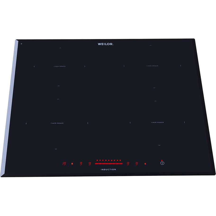 Варильна поверхня WEILOR WIS 644 Black Індукційні конфорки 4