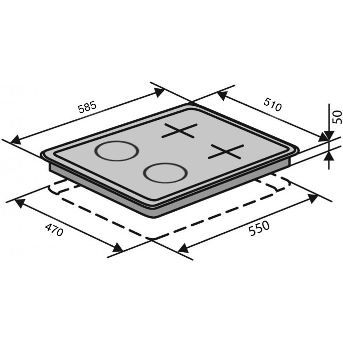 Заказать Варочная поверхность VENTOLUX HG622 B9G CS (BK)