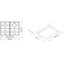 Варочная поверхность PYRAMIDA PFG 644 BL