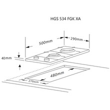 Варильна поверхня INTERLINE HGS 534 FGK XA