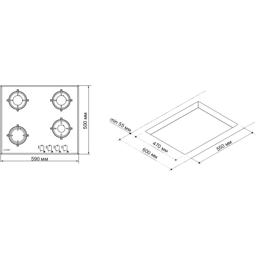 В Украине Варочная поверхность PYRAMIDA PFG 646 S WHITE