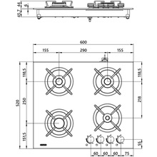 Варильна поверхня ELEYUS ASTRA 60 WH CF