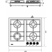 Варочная поверхность ELEYUS INGA 60 BL CWF