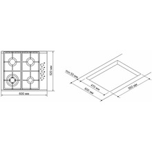 Варочная поверхность PYRAMIDA PSG 614 BLACK LUXE