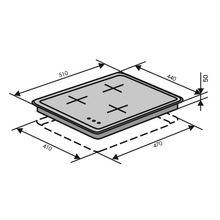 Варильна поверхня VENTOLUX HG430-G3G CS BK