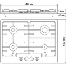 Варочная поверхность ELEYUS GRACIA 60 WH CF