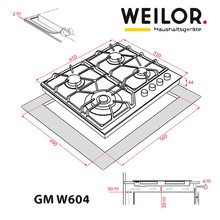 Варильна поверхня WEILOR GM W 604 BL
