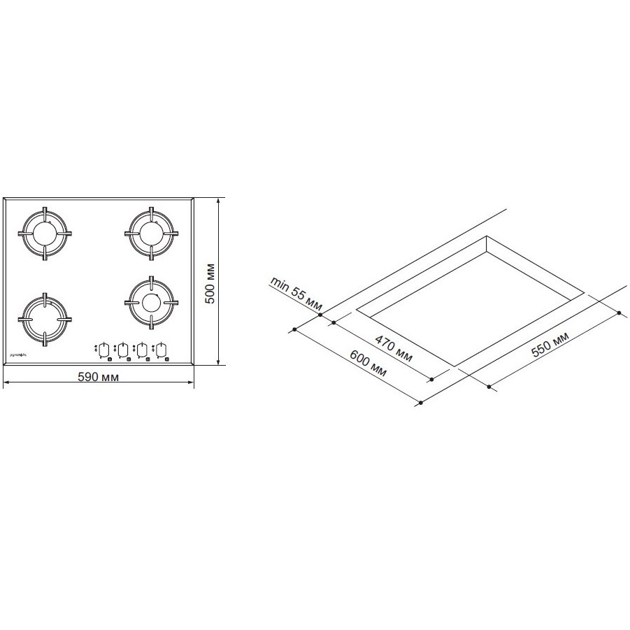 Изображение Варочная поверхность PYRAMIDA PFG 646 S BLACK