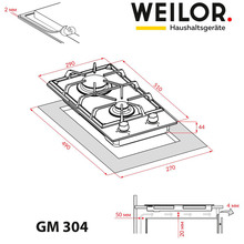 Варильна поверхня WEILOR GM 304 WH