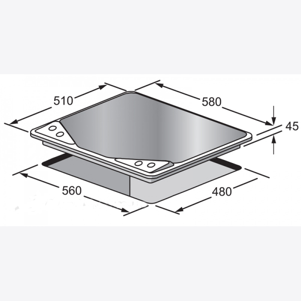 Внешний вид Варочная поверхность KAISER KCG 40.600 GZRrg Romb