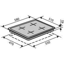Варильна поверхня VENTOLUX HG640 B2 S (WH)