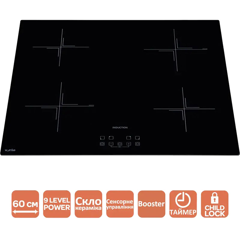 Варочная поверхность VENTOLUX HI 64 TC Левая передняя 1800 Вт, 180 мм