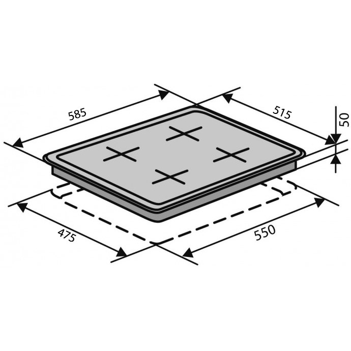 Фото Варильна поверхня VENTOLUX HSF640-T3G CS (WH)