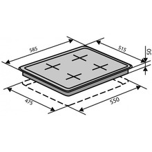 Варильна поверхня VENTOLUX HSF640-T3G CS (WH)