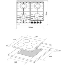 Варочная поверхность PYRAMIDA PFX 604 T IX B