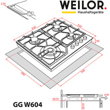 Варильна поверхня WEILOR GG W 604 BL