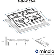 Варильна поверхня MINOLA MGM 616224 WH