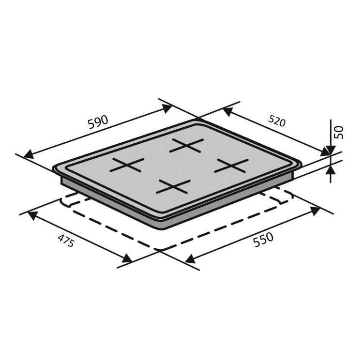 Фото Варочная поверхность VENTOLUX HG640-DA3 CS (BK)