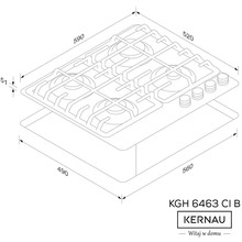 Варочная поверхность KERNAU KGH 6463 CI B