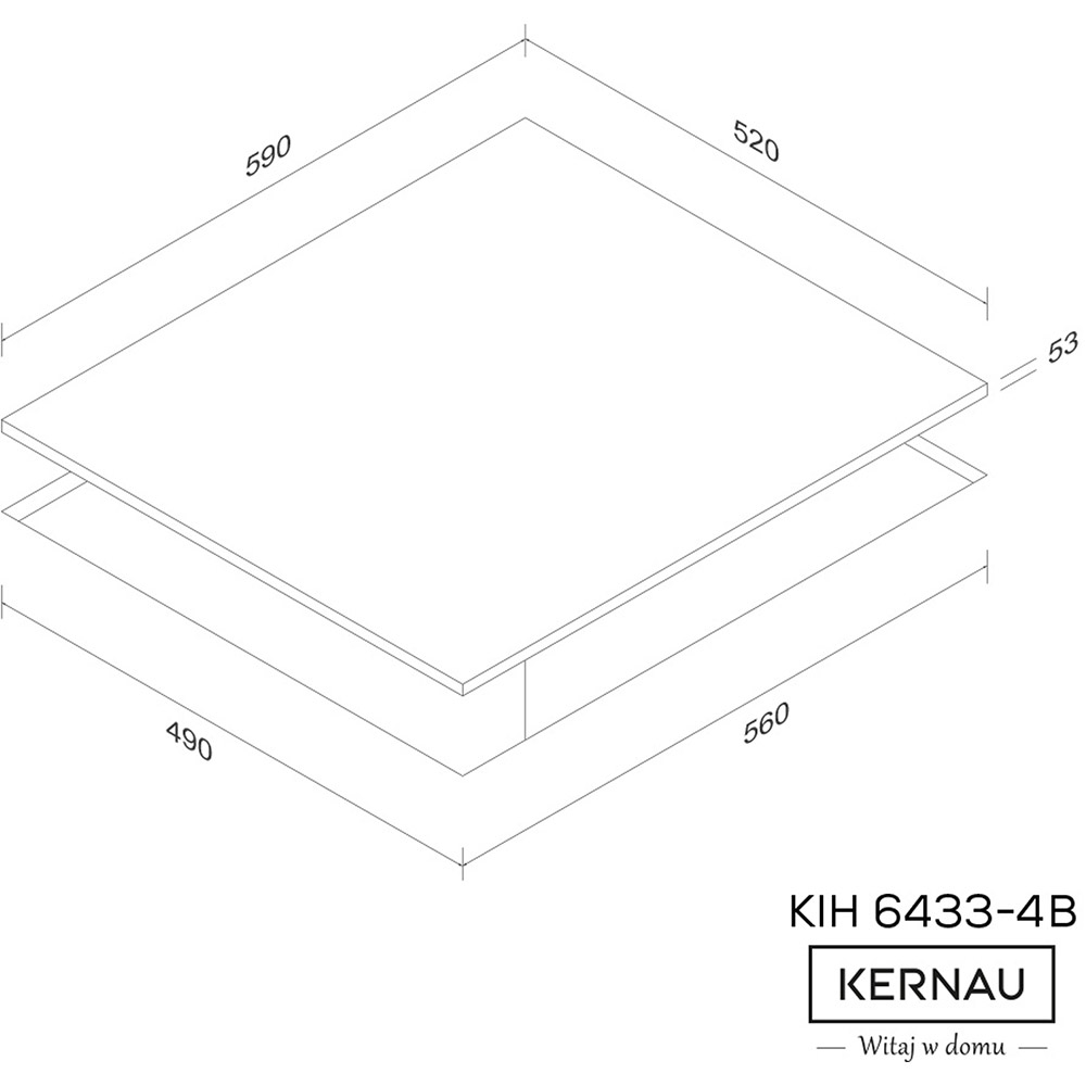 Варочная поверхность KERNAU KIH 6433-4B Материал поверхности стеклокерамика