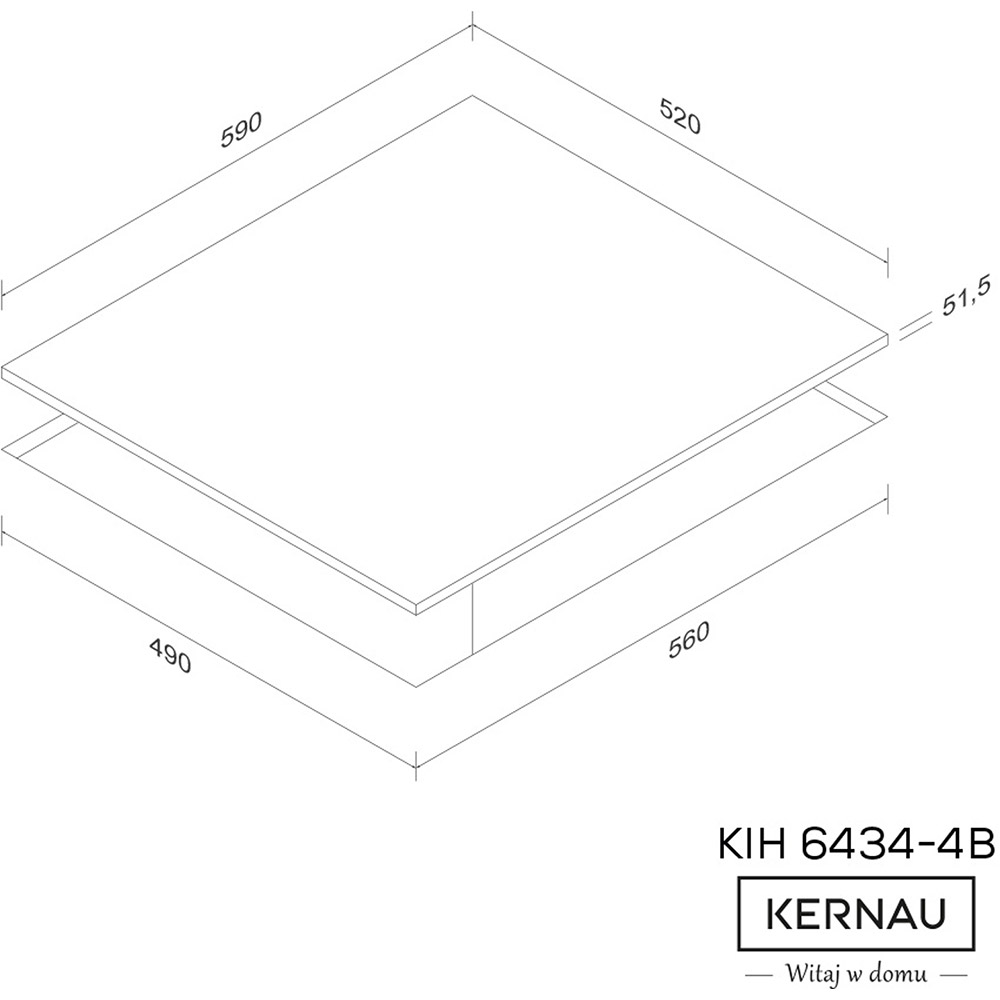 Варочная поверхность KERNAU KIH 6434-4B Материал поверхности стеклокерамика