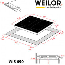 Варильна поверхня WEILOR WIS 690 White