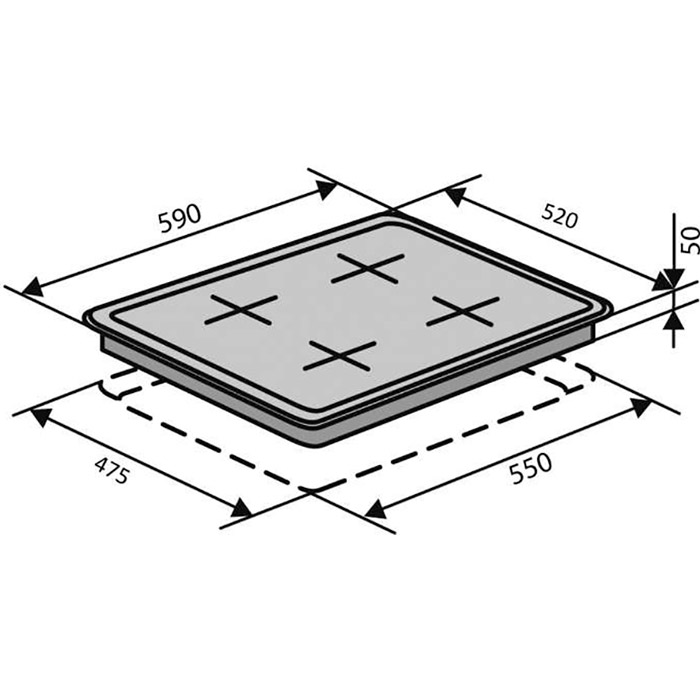 Замовити Варильна поверхня VENTOLUX HG640-DA3 CS (WH)