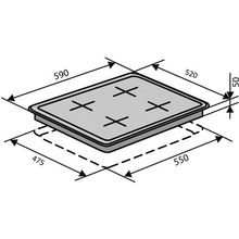 Варильна поверхня VENTOLUX HG640-DA3 CS (WH)